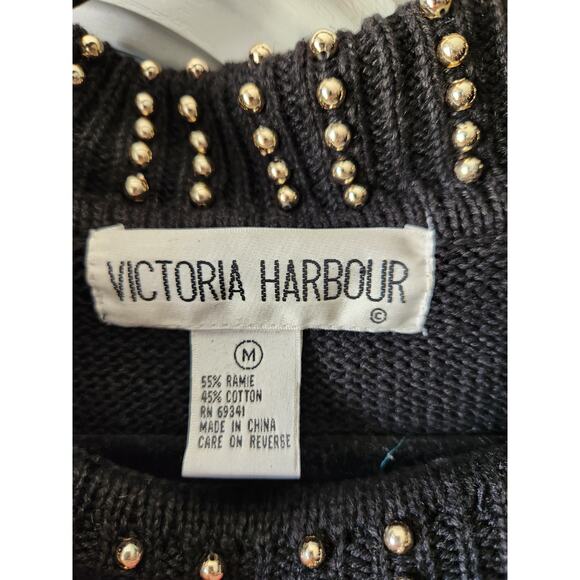 Victoria Harbour Vtg 80s Cowl Neck Sweater Size Medium - Picture 3 of 4